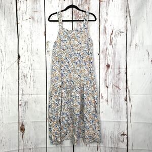 Weekday Hockney floral print sleeveless cottagecore drop waist maxi dress